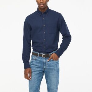 EUC J.CREW Men’s Textured Corduroy Shirt Size XL Blue Navy Button Long Sleeve